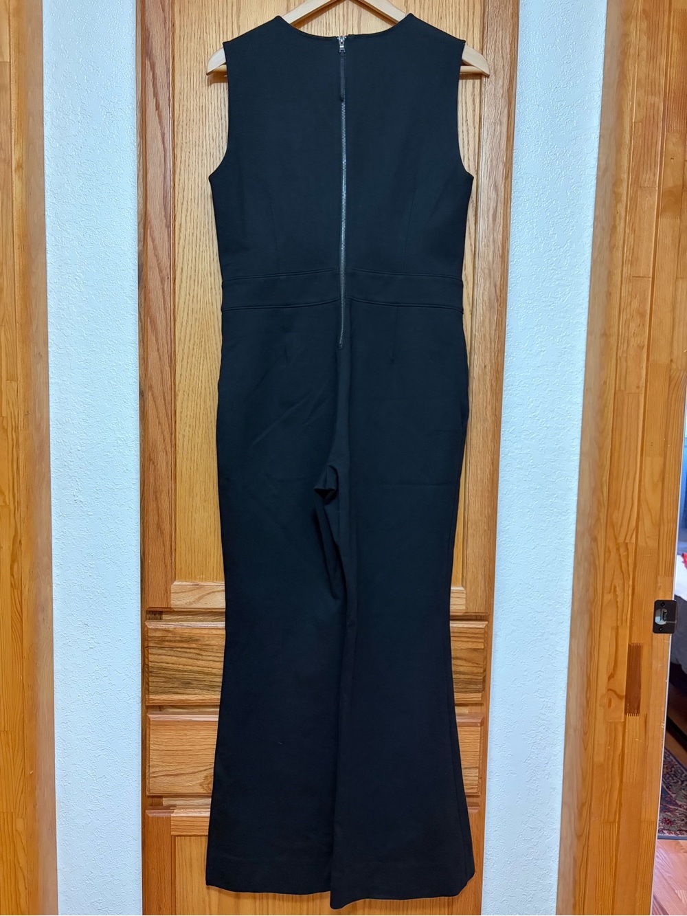 Spanx The Perfect Jumpsuit Sleeveless Black Ponte Wide Leg Core Shaping M PETITE - Picture 5 of 6